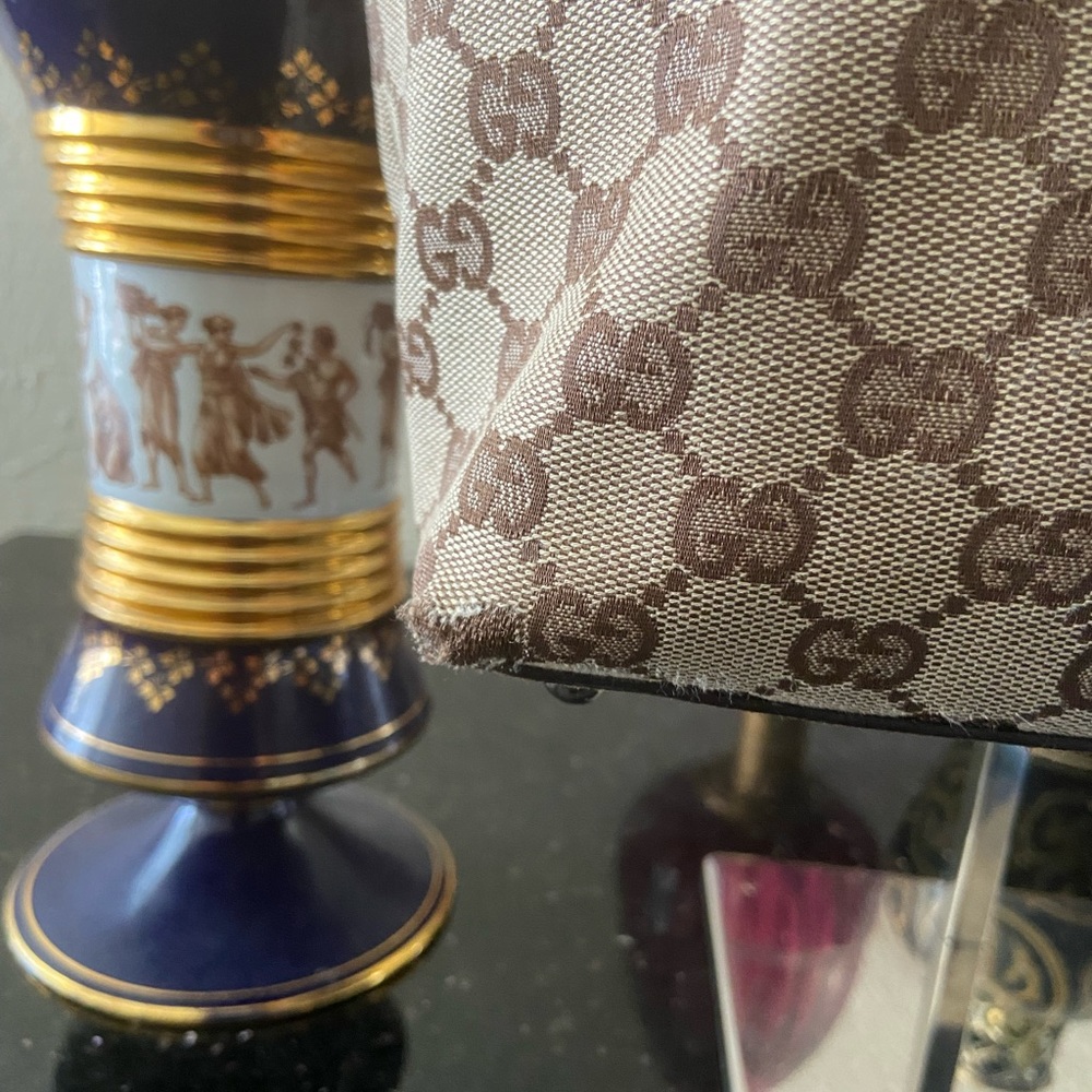 Gucci GUC Brown GG Eclipse Canvas Tote - Picture 12 of 14